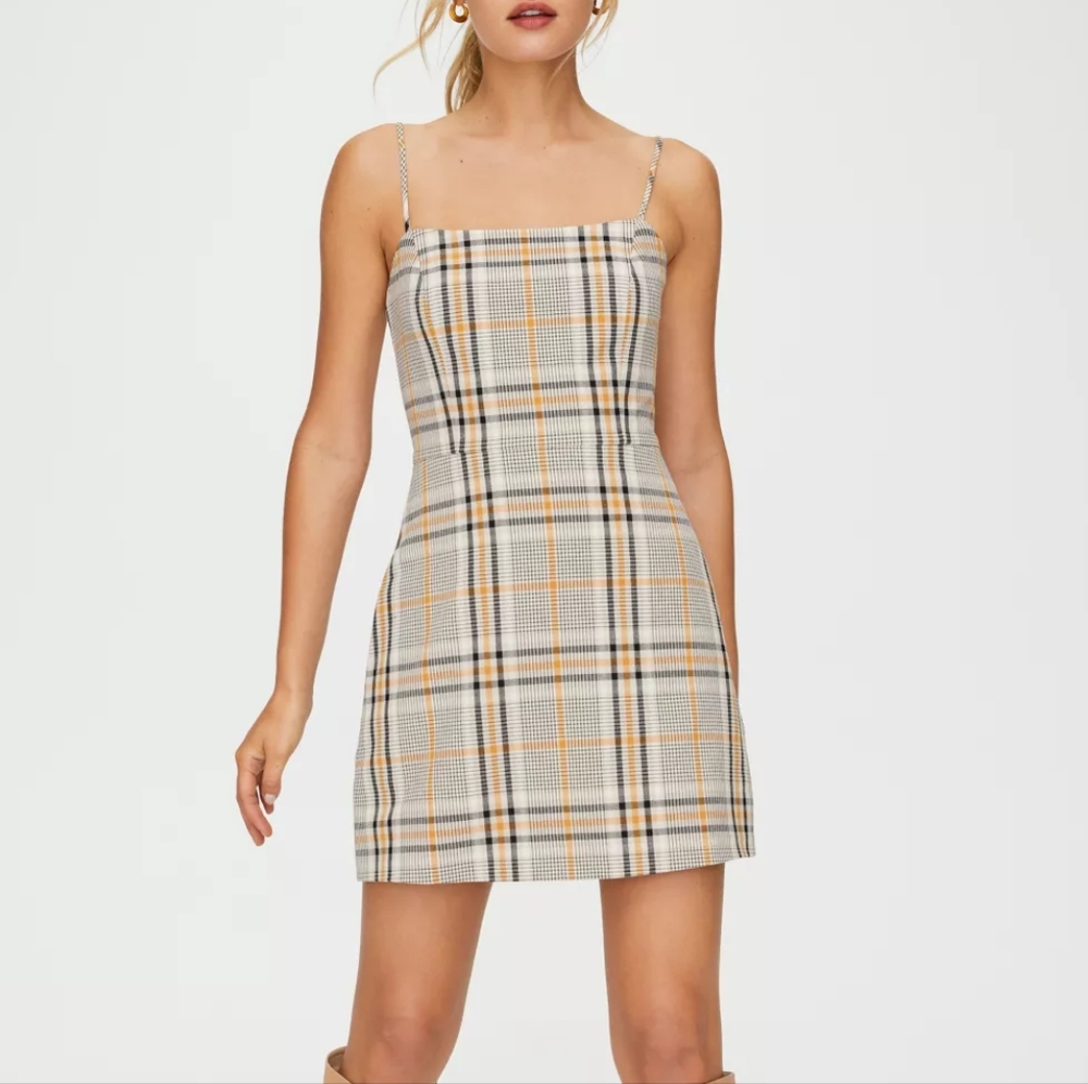 Wilfred Plaid Mini Dress